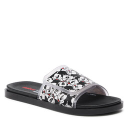 Melissa Șlapi Melissa Groovy + Mickey Mouse 33632 Black/Clear/White AC406