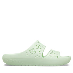 Crocs Papucs Crocs Classic Floral Cutout Sandal 210966 Zöld