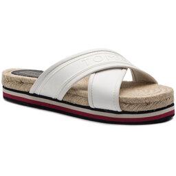 Tommy Hilfiger Espadrilky Tommy Hilfiger Colorful Tommy Flat Sandal FW0FW04159 Whisper White 121