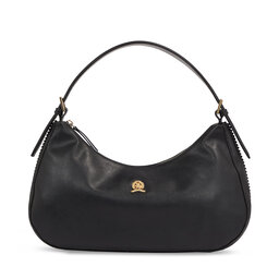 Tommy Hilfiger Handväska Tommy Hilfiger Crest Leather Hobo AW0AW15866 Black BDS