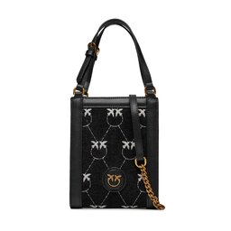 Pinko Handtasche Pinko Box Micro Vertical Shopper AI 23-24 PLTT 101532 A10S Nero/Bianco ZZ2Q