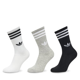adidas Набір з 3 пар високих шкарпеток unisex adidas 3-Stripes High JV7418 Кольоровий