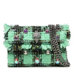 Kurt Geiger Дамска чанта Kurt Geiger 690-Tweed Mini Kensington 2949773609 Pale Green