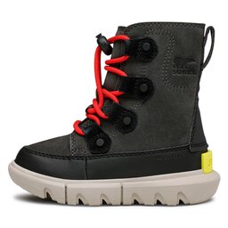 

Снігоходи Sorel Childrens Explorer Lace Wp NC4897-093 Jet/Black, Сірий