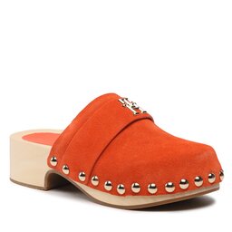 Tommy Hilfiger Šľapky Tommy Hilfiger Th Clog Suede FW0FW07171 Deep Orange SNX