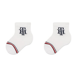 

Набір 2 пар високих дитячих шкарпеток Tommy Hilfiger 701220276 White/Navy 001, Кольоровий