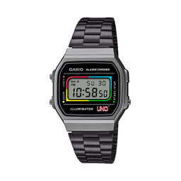 Casio Ρολόι Casio Vintage Maxi X Uno™ A168WEUC-1AER Μαύρο