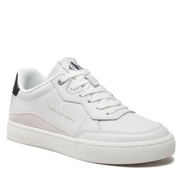 Calvin Klein Jeans Sportcipő Calvin Klein Jeans Classic Cupsole Lth-Su Mono YM0YM00432 White/Black 0K4
