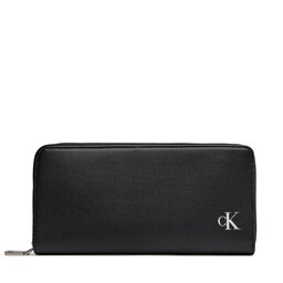 Calvin Klein Jeans Veľká dámska peňaženka Calvin Klein Jeans Block Zip Around Pu K60K611478 Black BEH