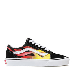 Vans old skool flame black top