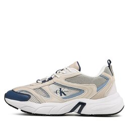 

Снікерcи Calvin Klein Jeans Retro tennis Su-Mesh YM0YM00589 Eggshell/Dark Denim/Iceland Blue 0F8, Бежевий