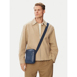 Calvin Klein Umhängetasche Calvin Klein Emblem Aop Coated Slim Reporter LV04D3334G Dunkelblau