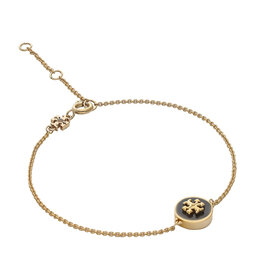 Tory Burch Гривна Tory Burch Kira Enamel Chain Bracelet 90284 Tory Gold/Black720