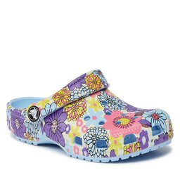 Crocs Чехли Crocs Crocs Classic Retro Floral Clog Kids 209059 Blue Calcite/Multi 4NT