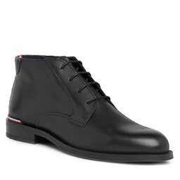 Tommy Hilfiger Ghete Tommy Hilfiger Core Rwb Hilfiger Lth L Boot FM0FM04804 Black BDS