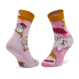 

Високі шкарпетки unisex Cup of Sox Snowpetki Różowe, Рожевий