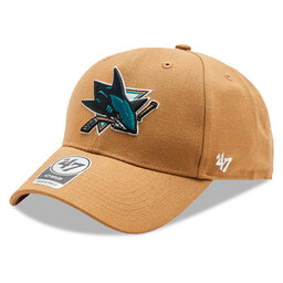 San Jose Sharks 47 Brand MVP NHL Team Camel Snapback Cap