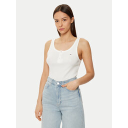Tommy Jeans Tommy Jeans Top DW0DW19492 Weiß Slim Fit