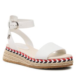 Tommy Hilfiger Espadrilles Tommy Hilfiger Low Wedge Sandal FW0FW07080 Ecru YBL
