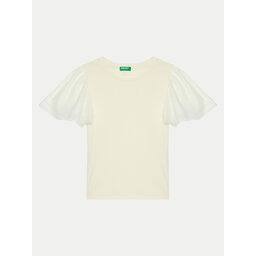 United Colors Of Benetton United Colors Of Benetton Футболка 3Q8DC10LW Écru Regular Fit