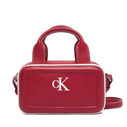 Calvin Klein Handtasche Calvin Klein Contrast Ck Mini Bauletto Bag LV04F1257G Dunkelrot