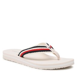 Tommy Hilfiger Tongs Tommy Hilfiger Essential Comfort Sandal FW0FW07147 Feather White AF4