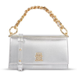 Tommy Hilfiger Sac à main Tommy Hilfiger Th Evening Crossover Met AW0AW15927 Metallic Silver 0IO