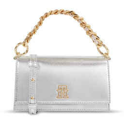 Tommy Hilfiger Torbica Tommy Hilfiger Th Evening Crossover Met AW0AW15927 Metallic Silver 0IO