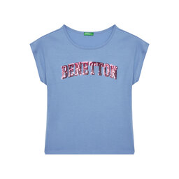 United Colors Of Benetton United Colors Of Benetton Camiseta 3I1XC10P1 Azul Regular Fit