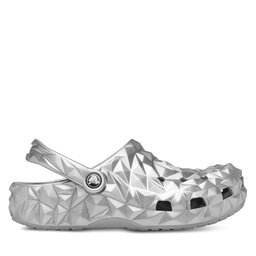 Crocs Şlapi Crocs Cls Metallic Geometric Clog 210002 Argintiu