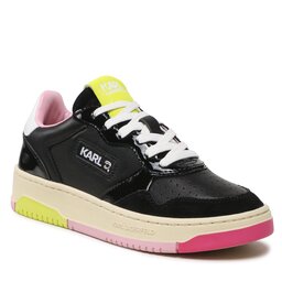 KARL LAGERFELD Sneakersy KARL LAGERFELD KL63020A Black Lth W/Multi