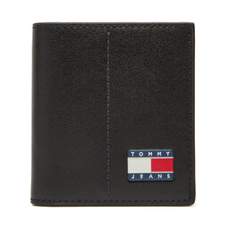 Tommy Jeans Nagyméretű férfi pénztárca Tommy Jeans Tjm Heritage Leather Cc & Coin AM0AM13408 Fekete