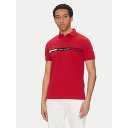 Tommy Hilfiger Tommy Hilfiger Pólóing Chest Insert MW0MW38130 Piros Regular Fit