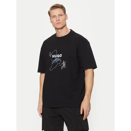 HUGO HUGO T-Shirt Nabion 50530441 Μαύρο Loose Fit