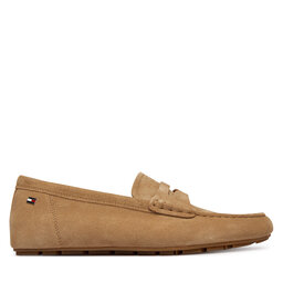 Tommy Hilfiger Mokassins Tommy Hilfiger Flag Soft Suede Driver Loafer FW0FW08558 Braun