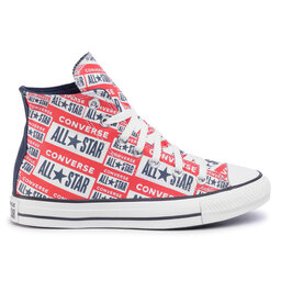 

Кеди Converse Ctas Hi 166984C White/Multi/Black, Червоний