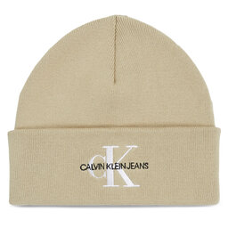 Calvin Klein Jeans Mütze Calvin Klein Jeans Monologo Embro Beanie K50K511160 Plaza Taupe PED
