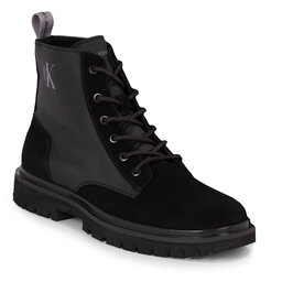 Calvin Klein Jeans Gležnjače Calvin Klein Jeans Eva Mid Laceup Lth Boot Hiking YM0YM00842 Black/Stormfront 00T