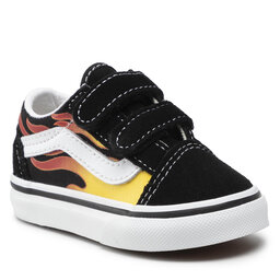 Vans Гуменки Vans Old Skool V VN0A344KPHN1 (Flame) Black/Black/Tr Wht