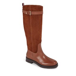 Tommy Hilfiger Jātnieku tipa zābaki Tommy Hilfiger Casual Essential Belt Longboot FW0FW07480 Natural Cognac GTU