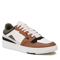 Tommy Hilfiger Zapatillas Tommy Hilfiger Th Basket Better Ii Lth Mix FM0FM04794 Natural Cognac GTU
