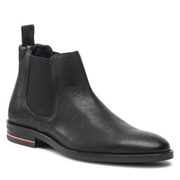 Tommy Hilfiger Chelsea Tommy Hilfiger Signature Hilfiger Lth Chelsea FM0FM04177 Black BDS