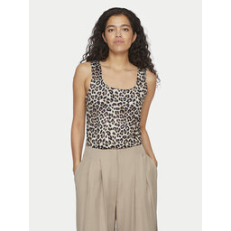 Vila Vila Top Kenza 14106850 Rjava Slim Fit