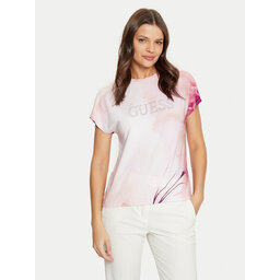 Guess Guess Футболка W5RI09 K68D2 Рожевий Regular Fit