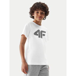 4F 4F Marškinėliai 4FJWSS24TTSHM1115 Balta Regular Fit
