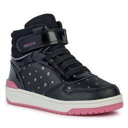 Geox Snīkeri Geox J Washiba Girl J36HXA 004AS C0922 S Black/Fuchsia