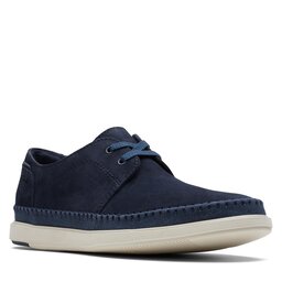 Clarks Pantofi Clarks Bratton Lo 26171673 Navy Suede