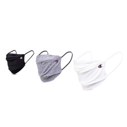 Champion Set di 3 mascherine di tessuto Champion 805371 EM006 Oxgm/Wht/Nbk