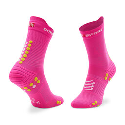 

Високі жіночі шкарпетки Compressport Pro Racing Socks V4.0 Run High XU00046B_360 Fluo Pink/Primerose, Рожевий