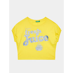 United Colors Of Benetton United Colors Of Benetton Majica 3096C10BT Rumena Regular Fit